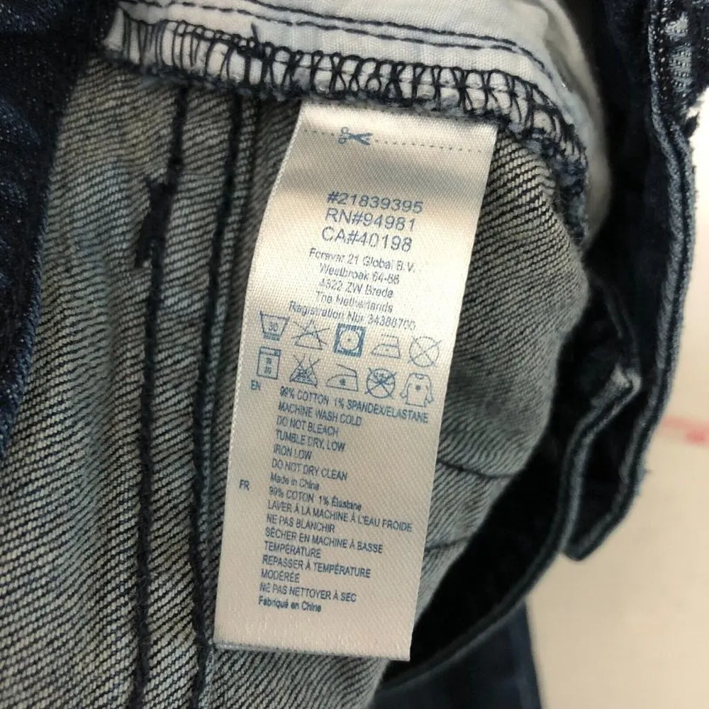 Forever 21 Womens Skinny Jeans Dark Wash Stretch 28 - Image 6