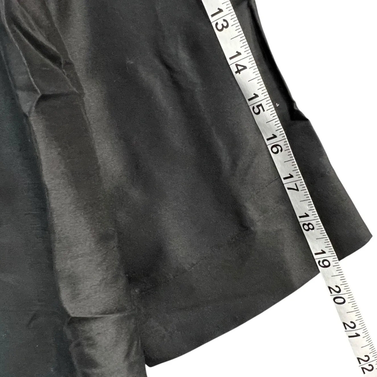 Harve Benard Tunic Shirt Dress 16W Black 100% Silk Button Front Relaxed Lagom - Image 13