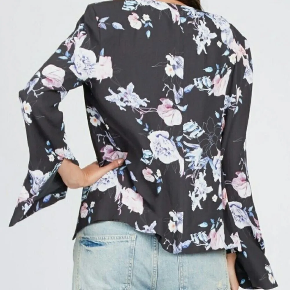 STYLESTALKER Medium Floral Blazer Statement Sleeves Lightweight Trendy NWOT - Image 2