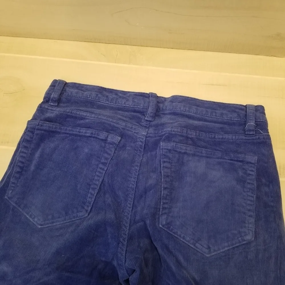 {27} Land's End Blue Corduroy Pin Straight Pants Women's Y2K - Image 5