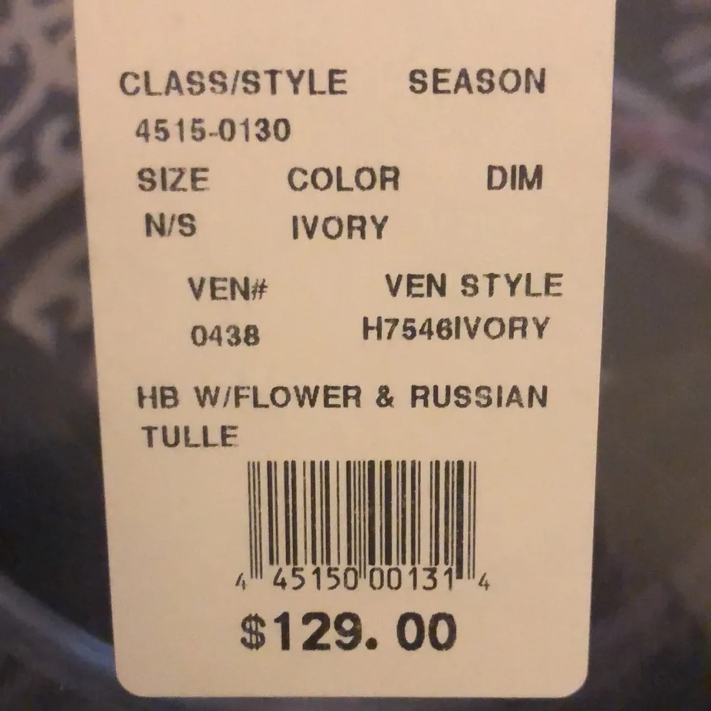 David’s Bridal Russian Tulle Blusher Veil W/Handband & Swarovski Crystals NEW - Image 9