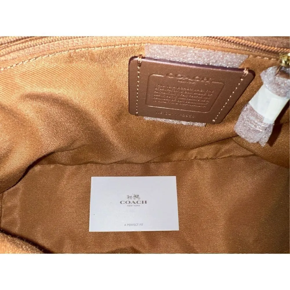 🔥🎁NEW! Coach Katy Satchel Handbag Sig Canvas Khaki/Electric Pink Msrp:$350.00 - Image 7