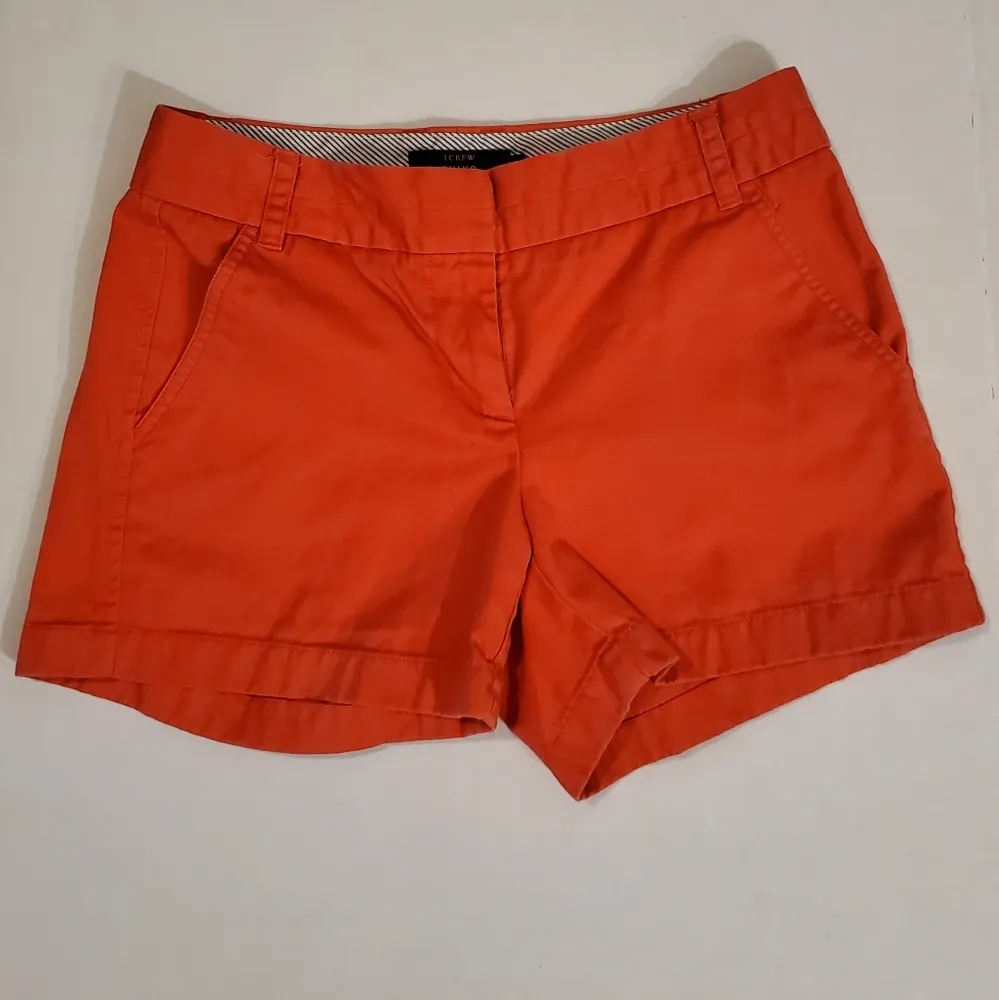 J.Crew Womens Red Chino Shorts Sz:2 - Image 2