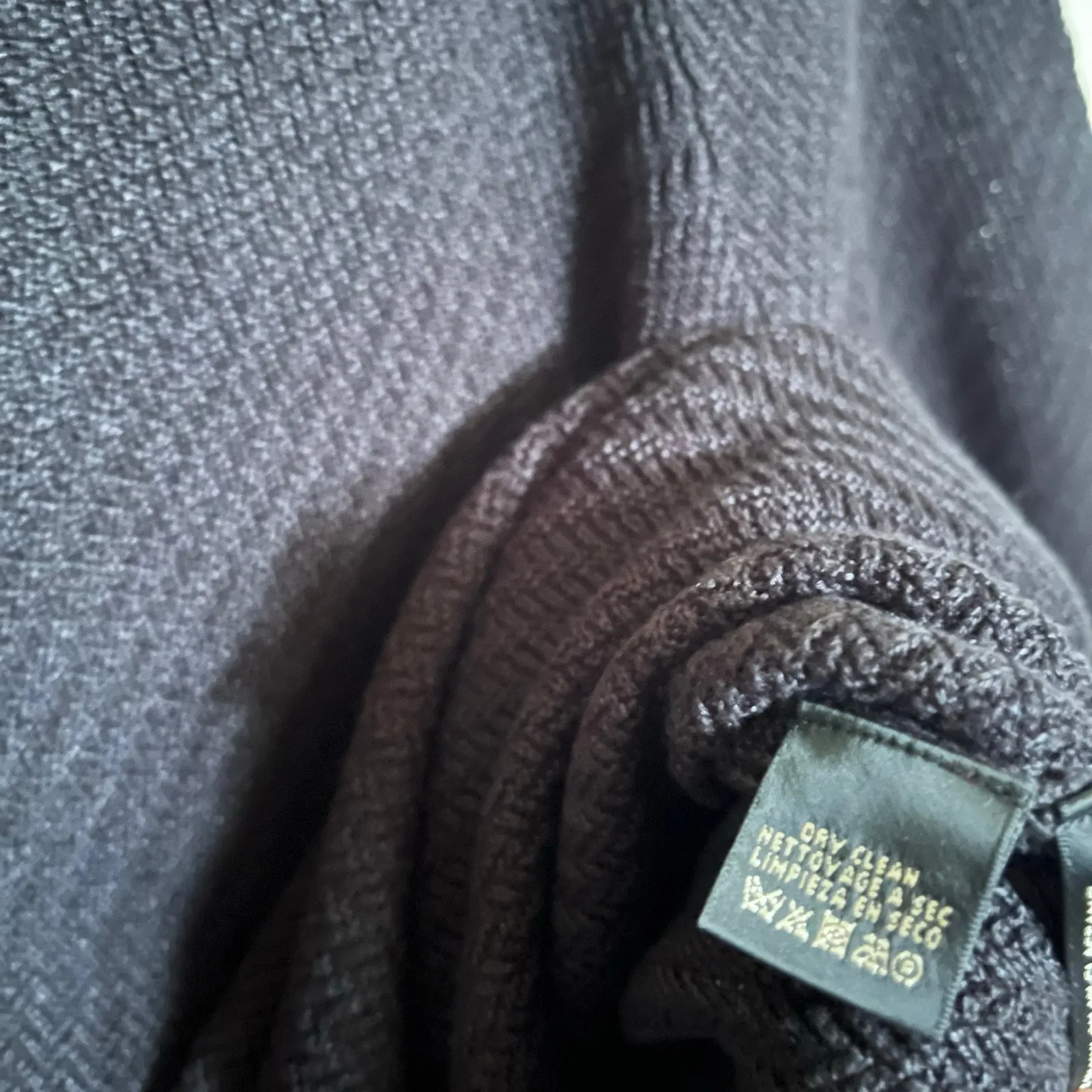 Ralph Lauren Black Label Sweater Textured Knit Black Linen Blend Women's Small - Image 6