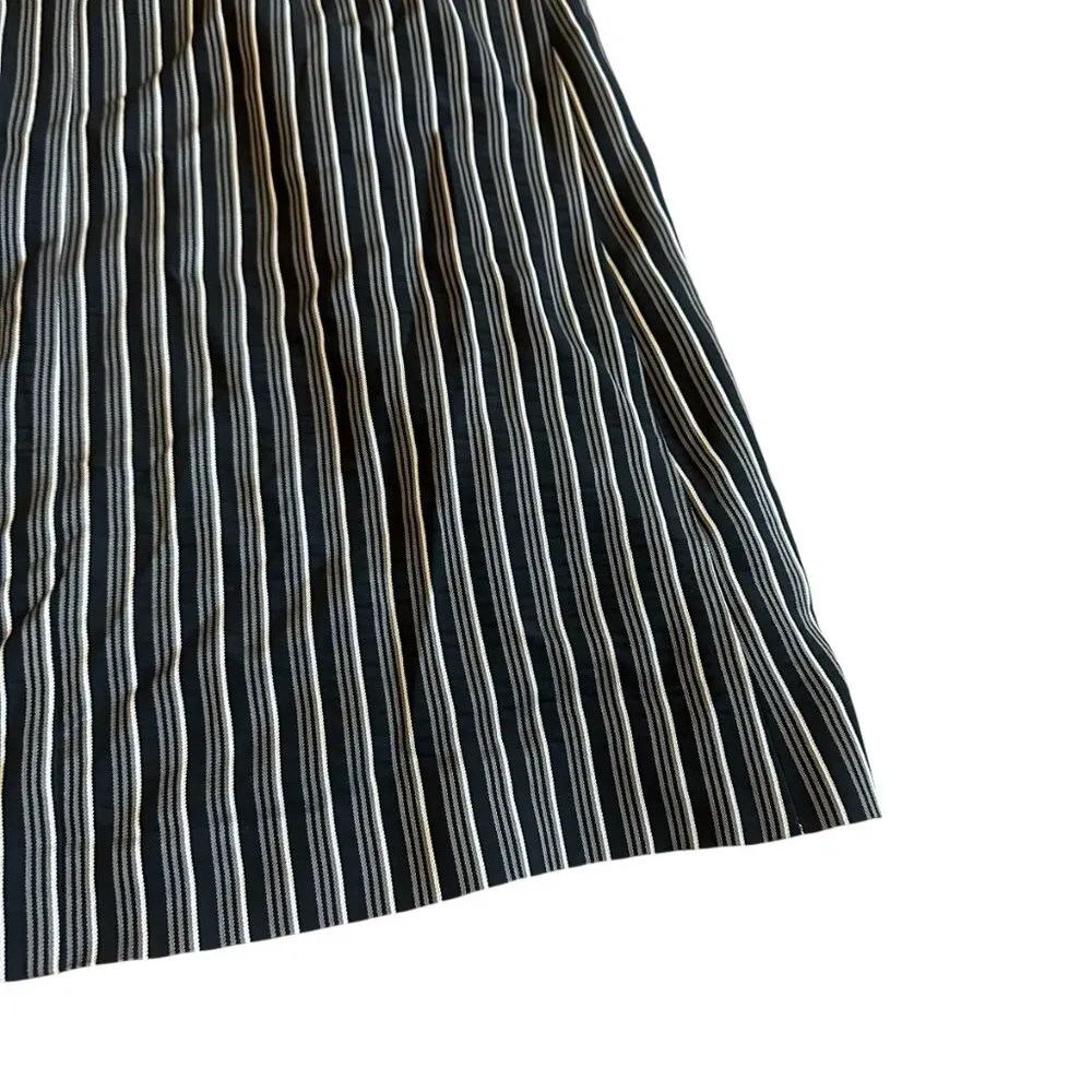 MaxMara Studio Striped Dress Crossover Retro Y2K 3/4 Sleeves Size 8 Women's - Image 11