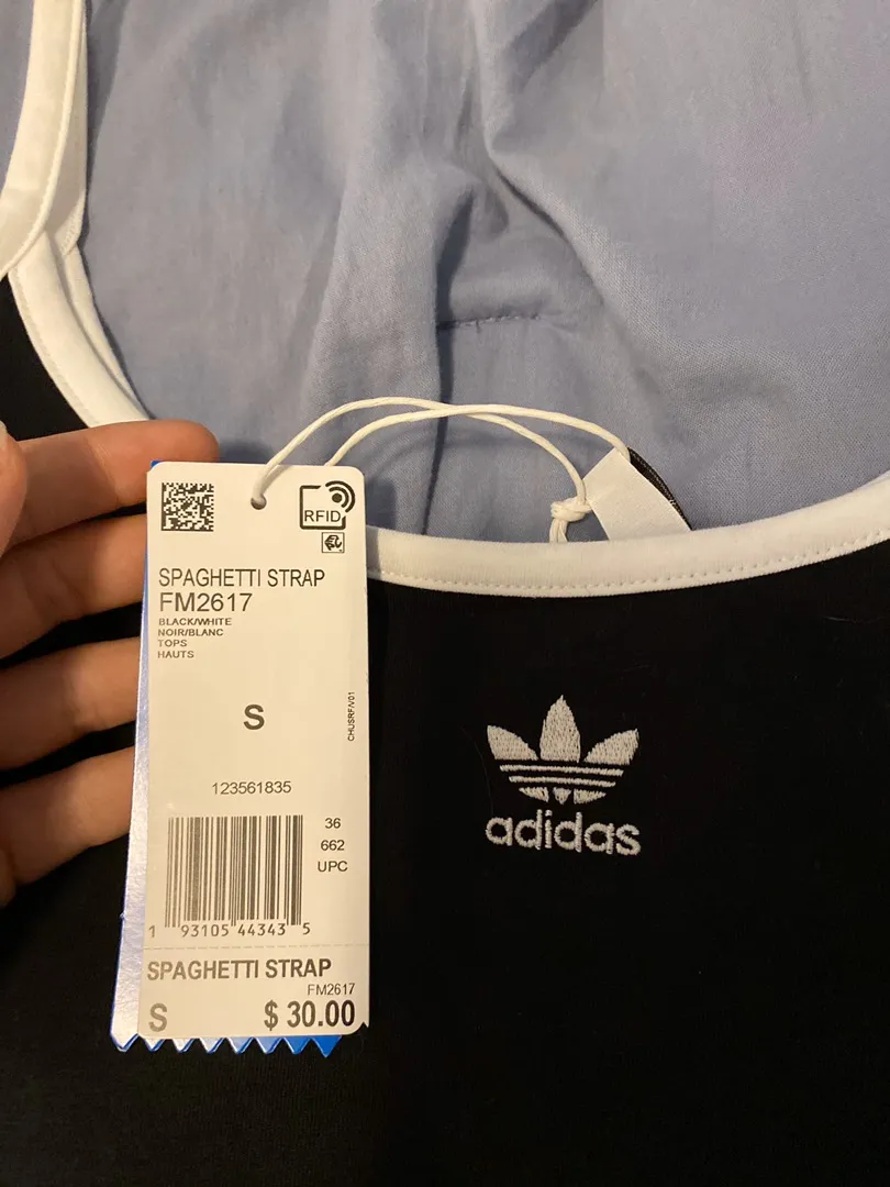 Adidas Crop Top Tank Top - Image 3
