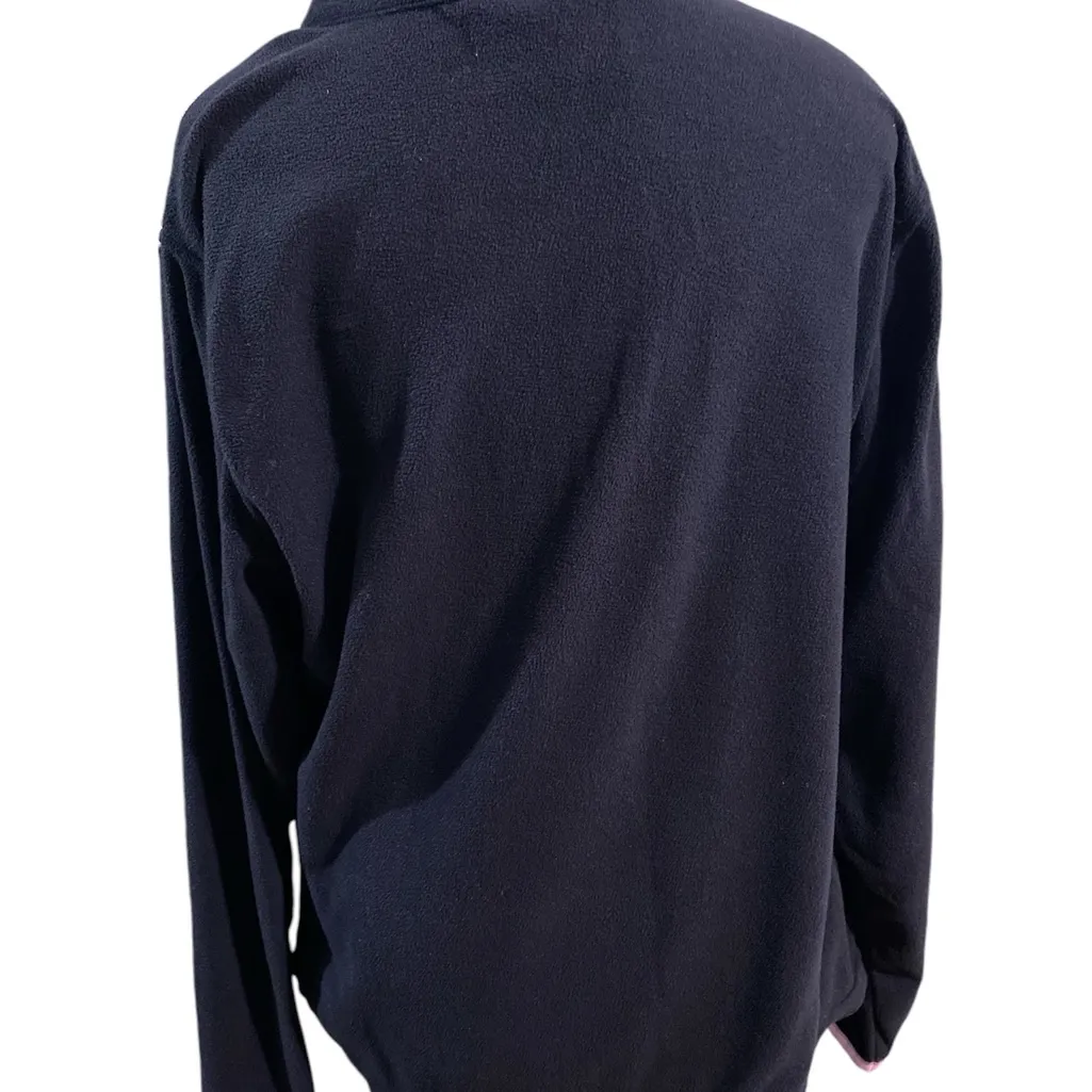 Habit Realtree Womens Medium Fleece 1/4 zip Pullover Sweater Black/Pink Camo - Image 4