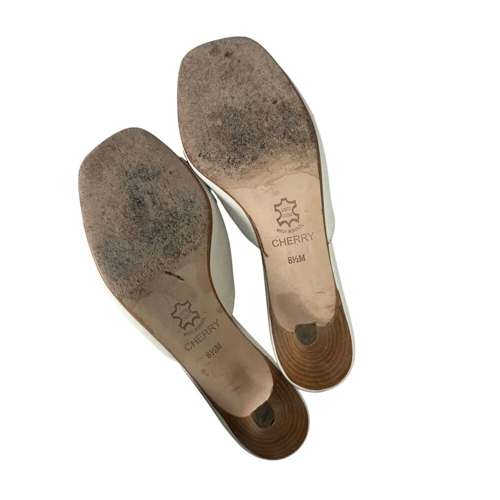 Brighton Sakura Cherry Floral Flower White Heels Size 8.5 - Image 7