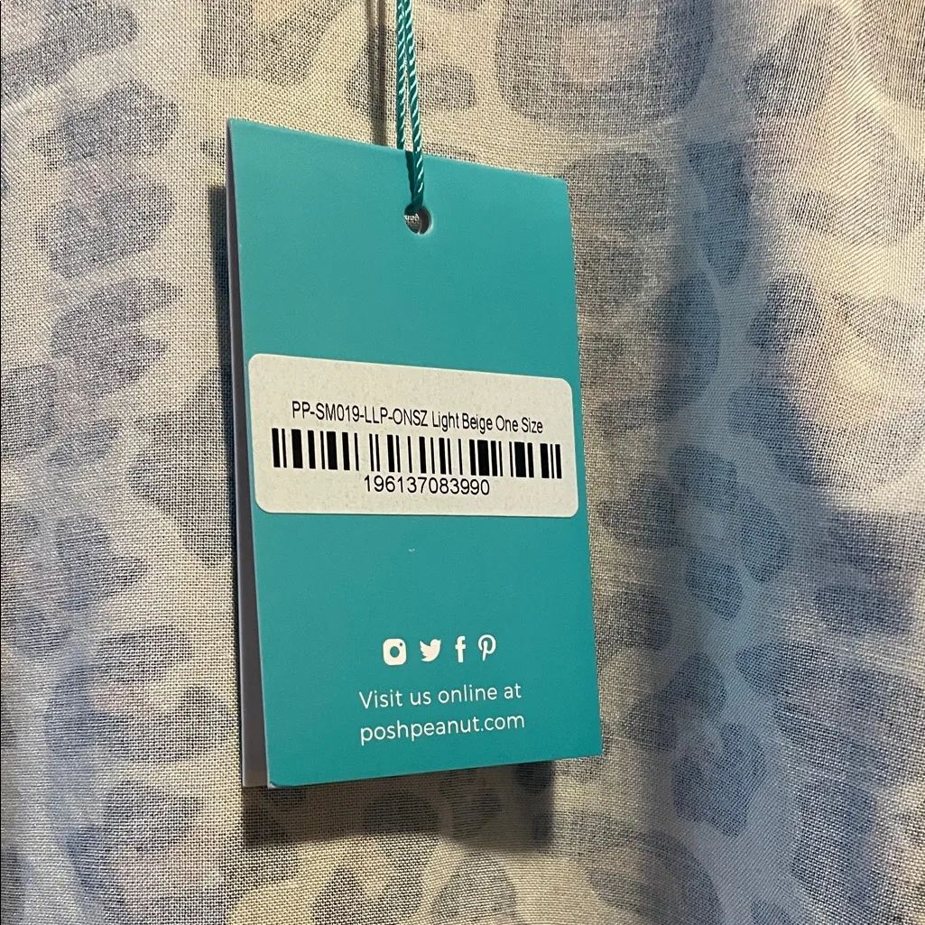 Posh Peanut Leopard Print Swim Coverup Brown Size L - Image 3