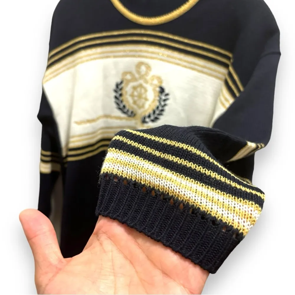 Vintage Norton McNaughton Navy Blue Sweater & Pants Matching Set Large - Image 3