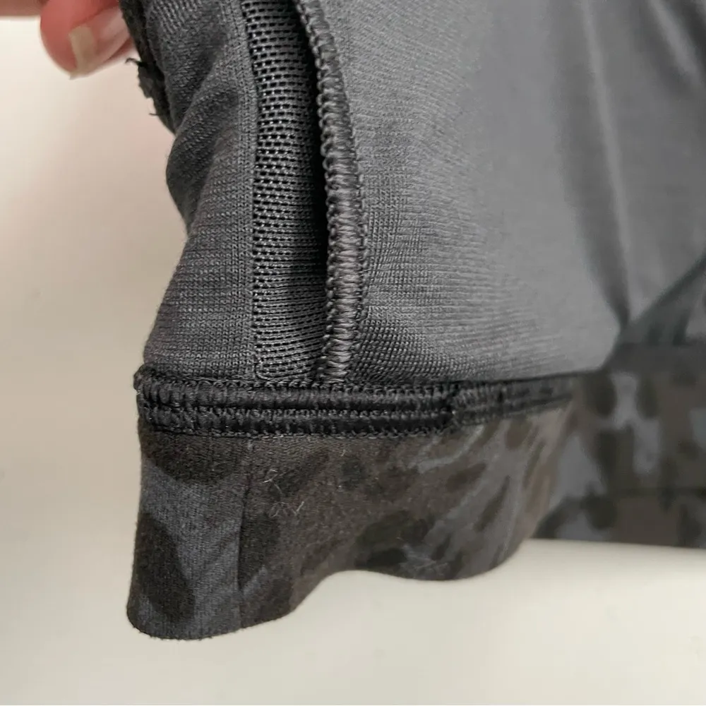 Sports Bra Flow Y Nulu Light Support Racerback Cheetah Camo Black Grey - Image 9