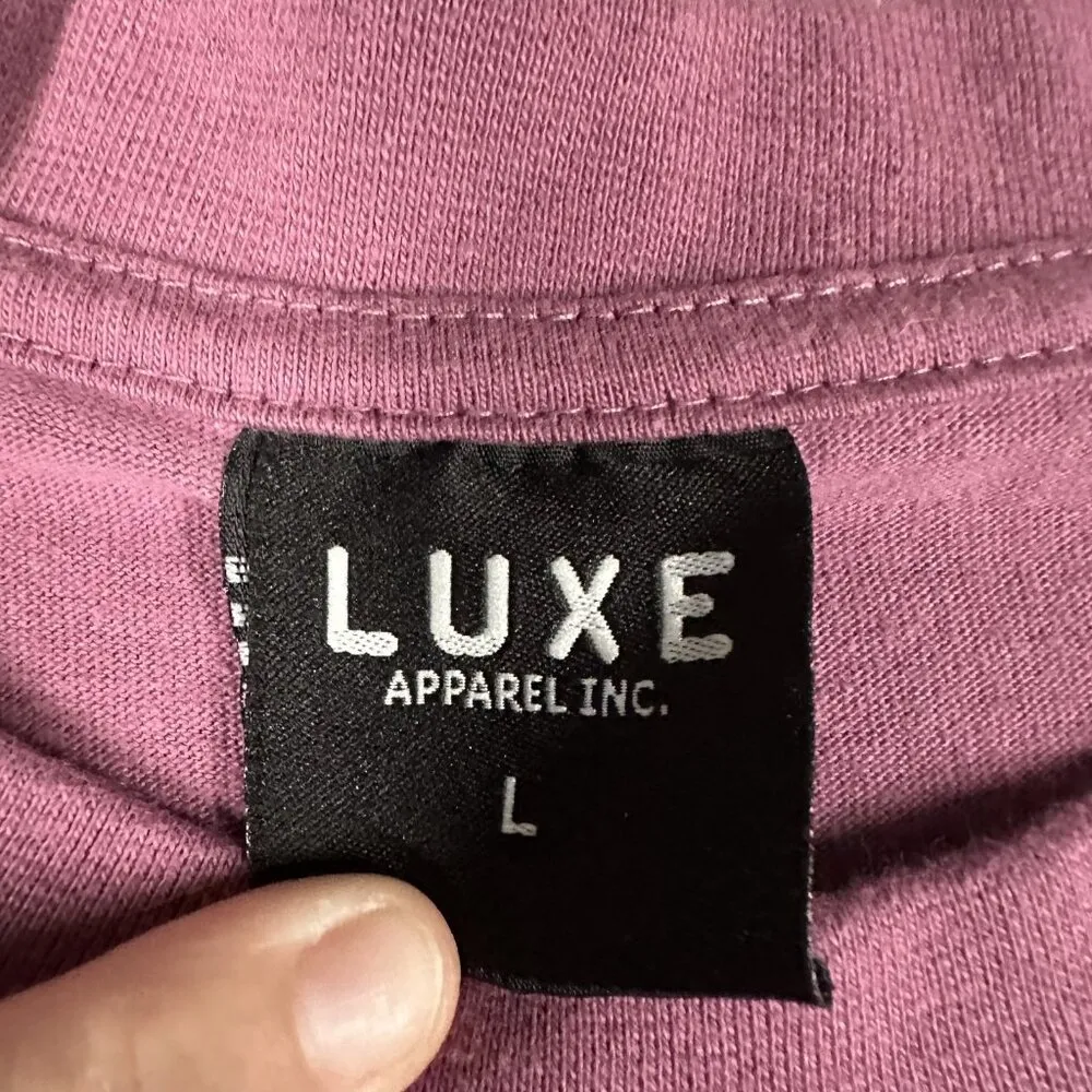 Luxe Apparel Shirt Large St Thomas USVI Island Time Short Sleeve Graphic Tee Purple - Image 5