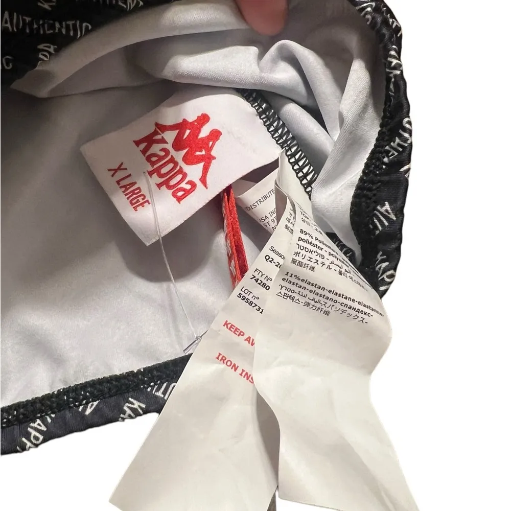 Kappa Logo NWT Bandeau in Black Smoke/Antique White Size XL - Image 4