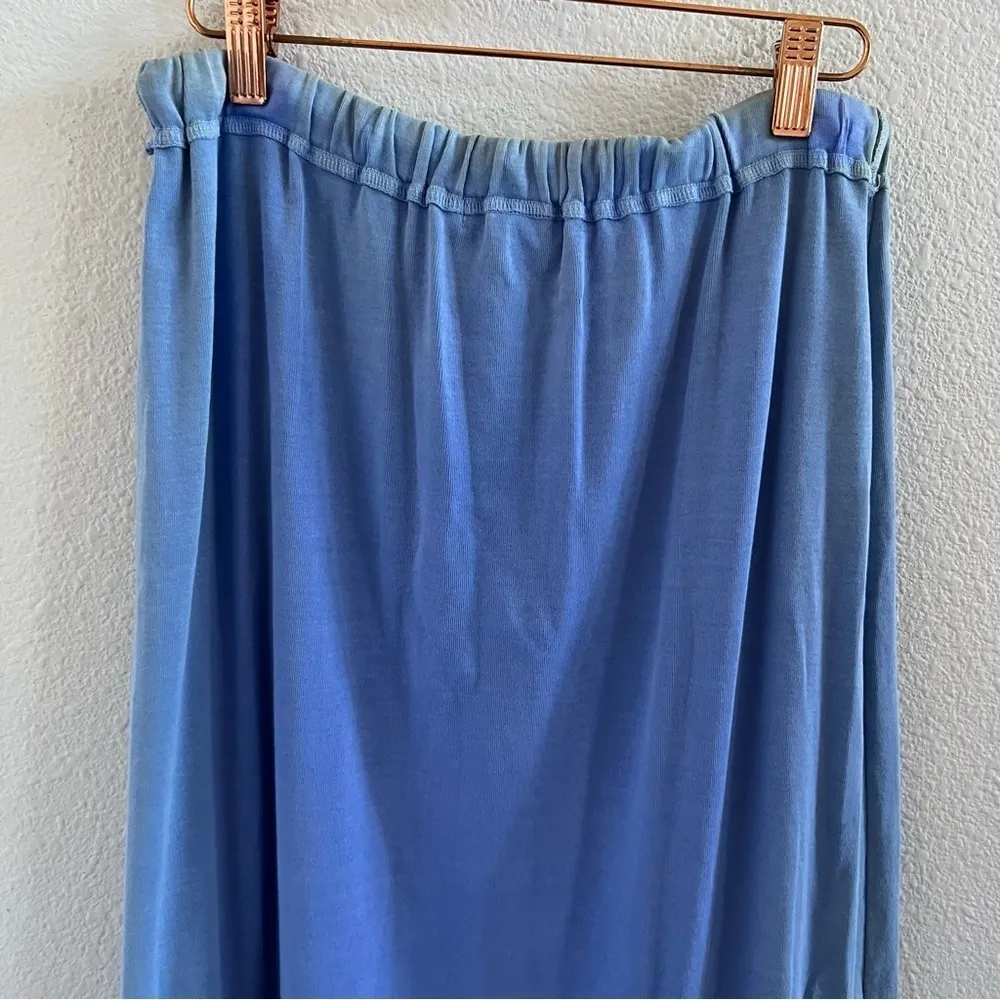 NWT Fresh Produce Rib Skirt with Sleeting Peri Blue Maxi Skirt Slits Medium - Image 6
