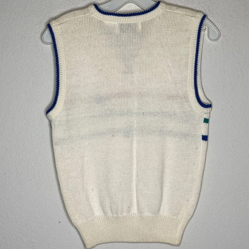 Vintage SIM‎ Sweater Vest Red Size L - Image 6