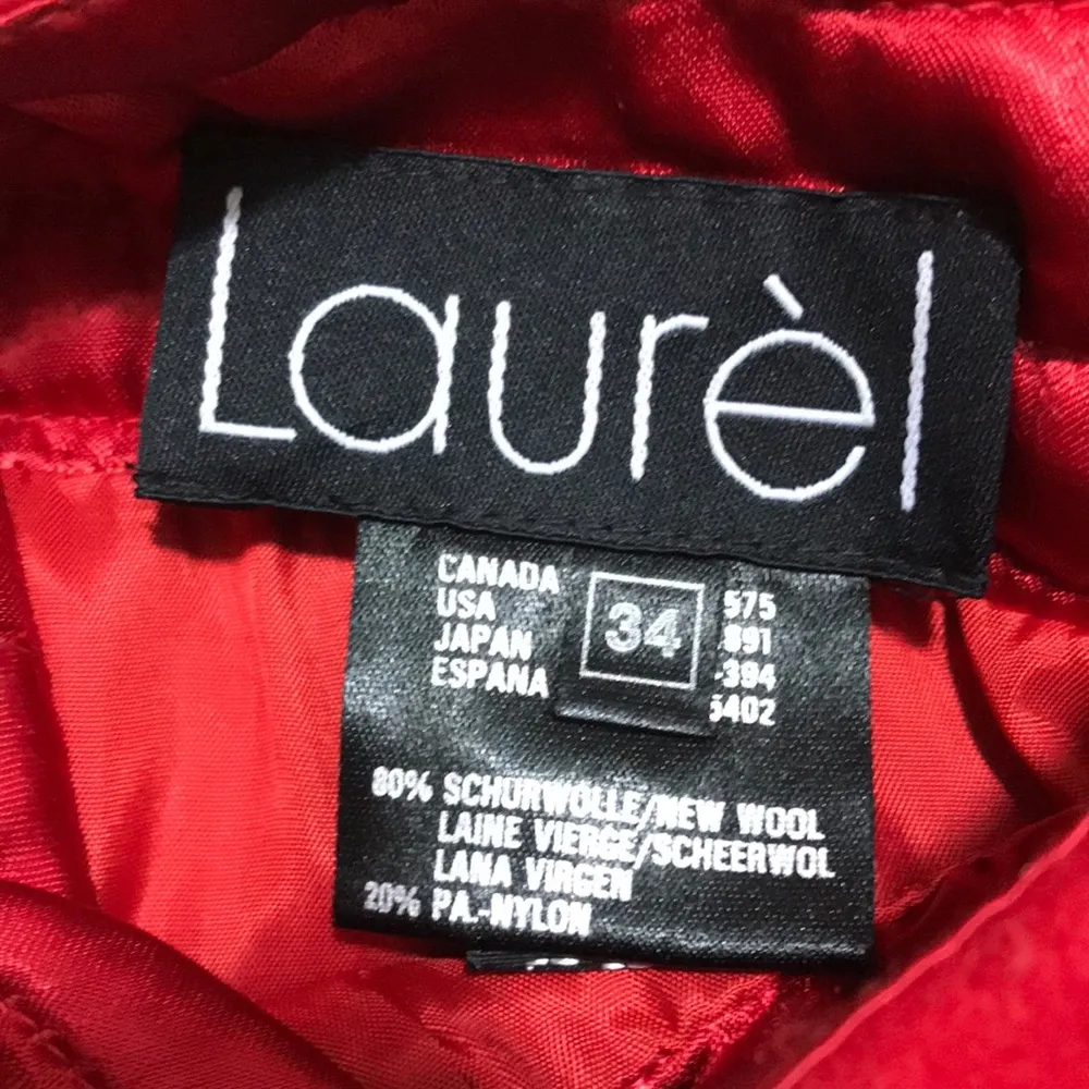 Laurel Red Rock Pencil Skirt Wool Blend Sz 34 - Image 5