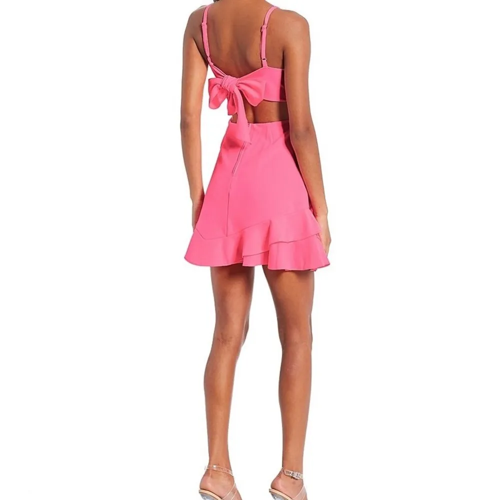 $80 Juniors Pink Prom Sleeveless Dress Dear Moon - Image 2