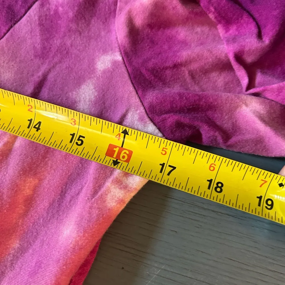 Z by Zella Pink/White Long Sleeve Front Knot Tie Dye Top | Women Size Small - Image 7