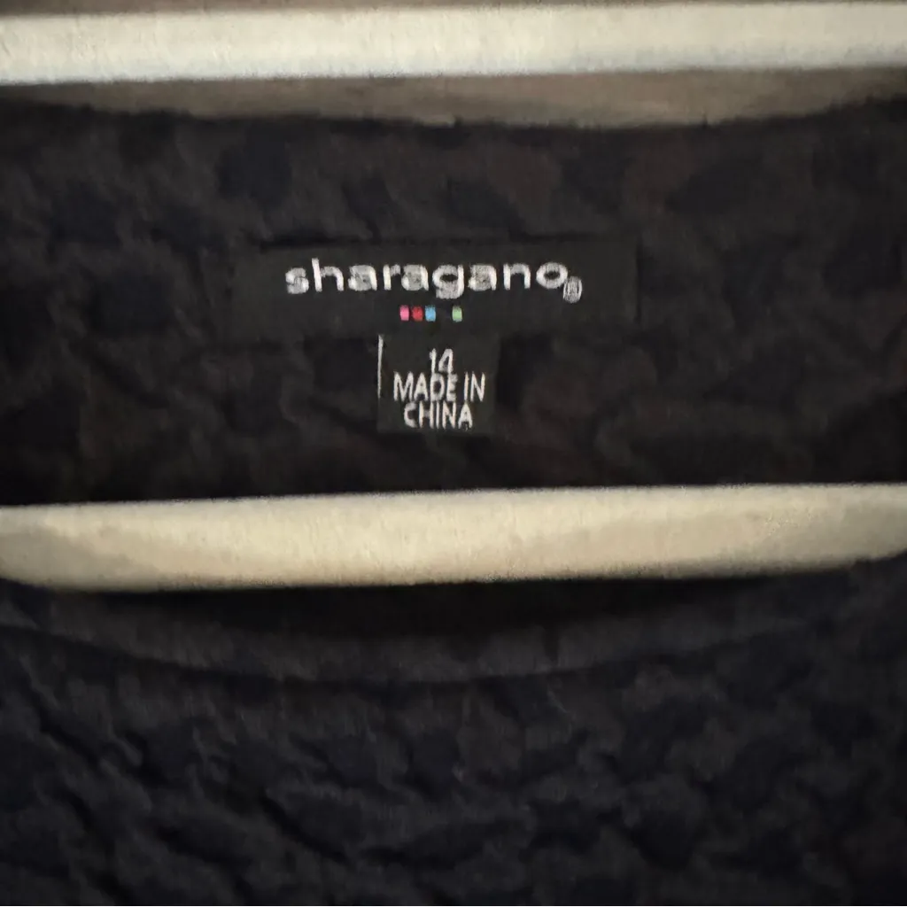 Sharagano Size 14 Knee Length 3/4 Sleeve Dress - Image 3