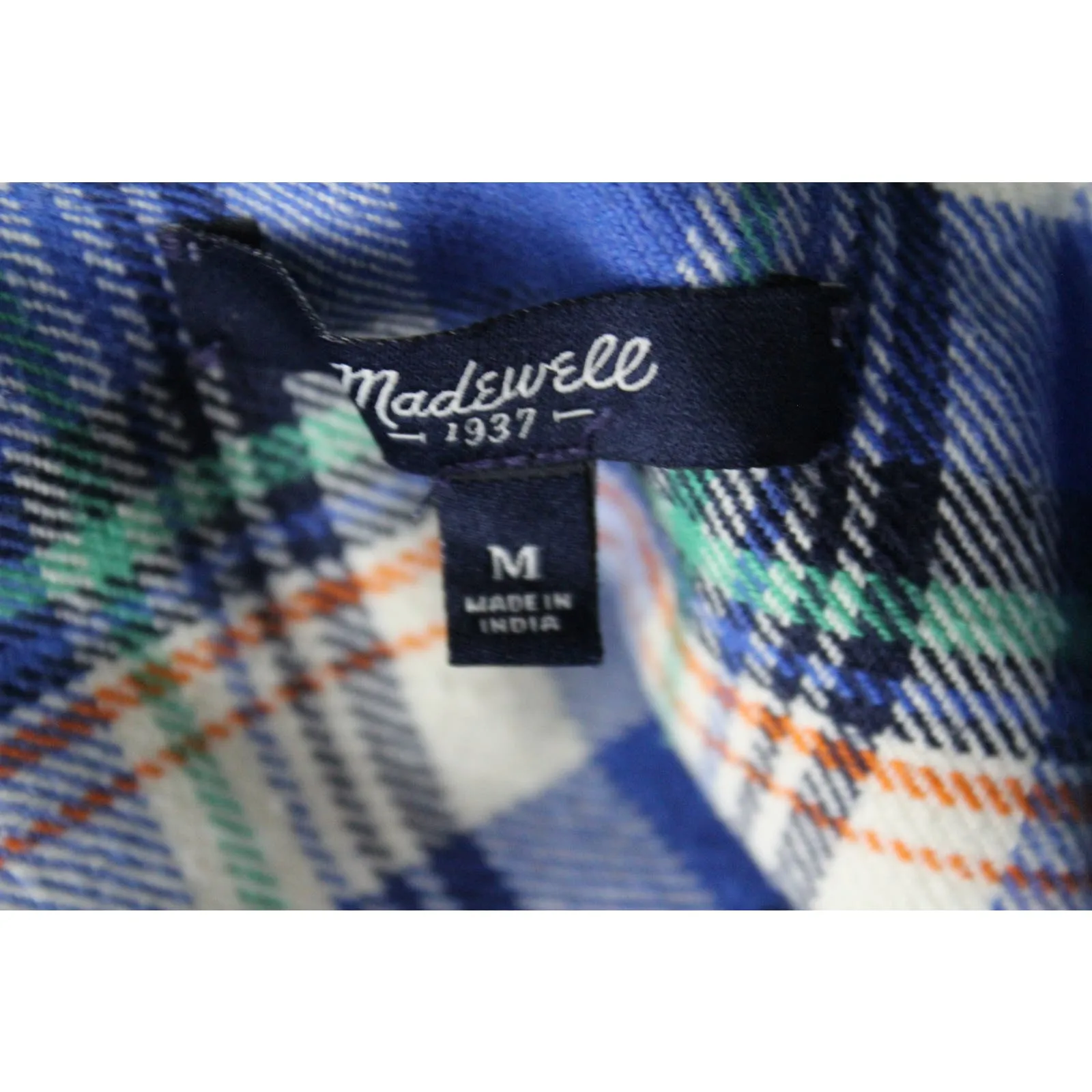 Madewell Slim Button‎ Down Boyshirt in Tulsa Plaid Size Medium Style E0335 - Image 2