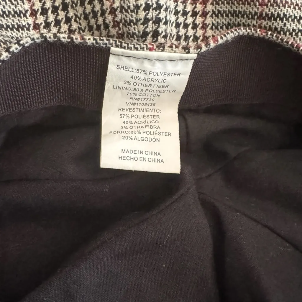 Plaid Newsboy Cap One Size - Image 3