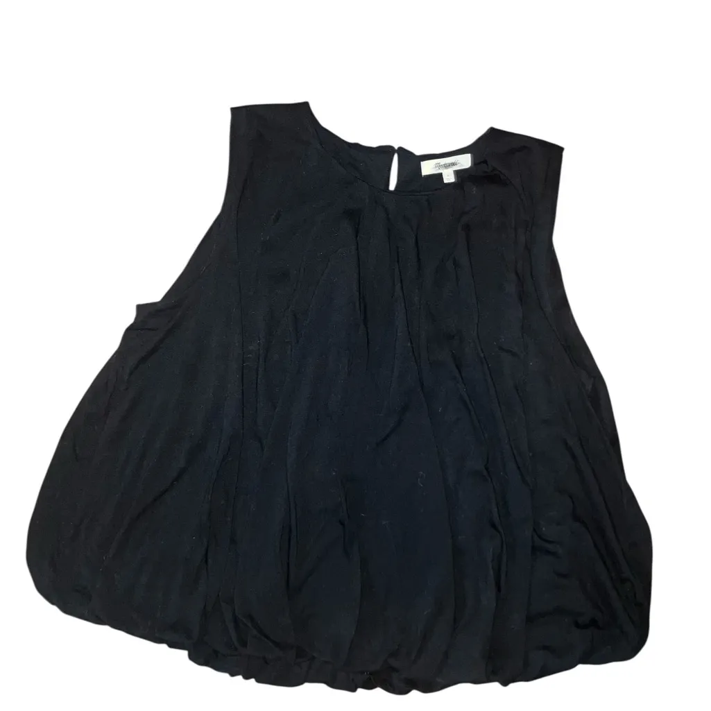 Madewell Womens Black Sleeveless Crewneck Bubble Top - Image 2