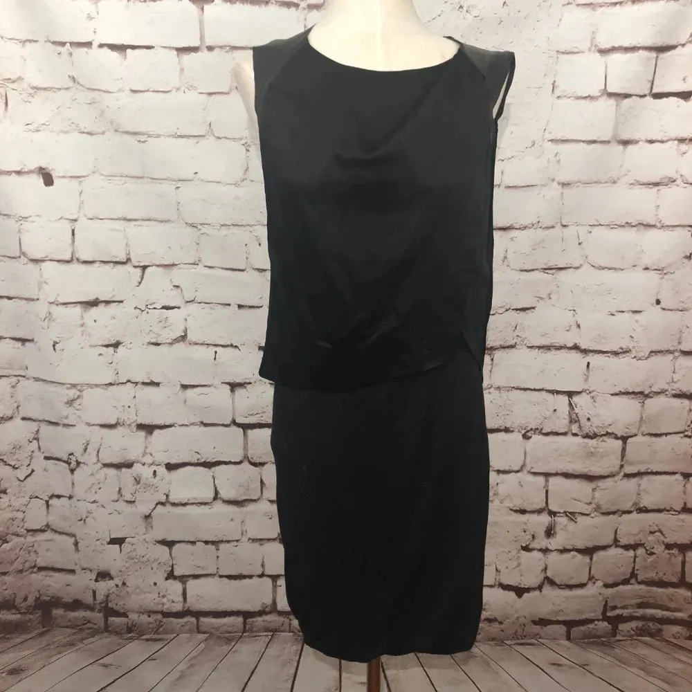 Maje Dieppe Layered Dress‎ in Black LBD - Image 3