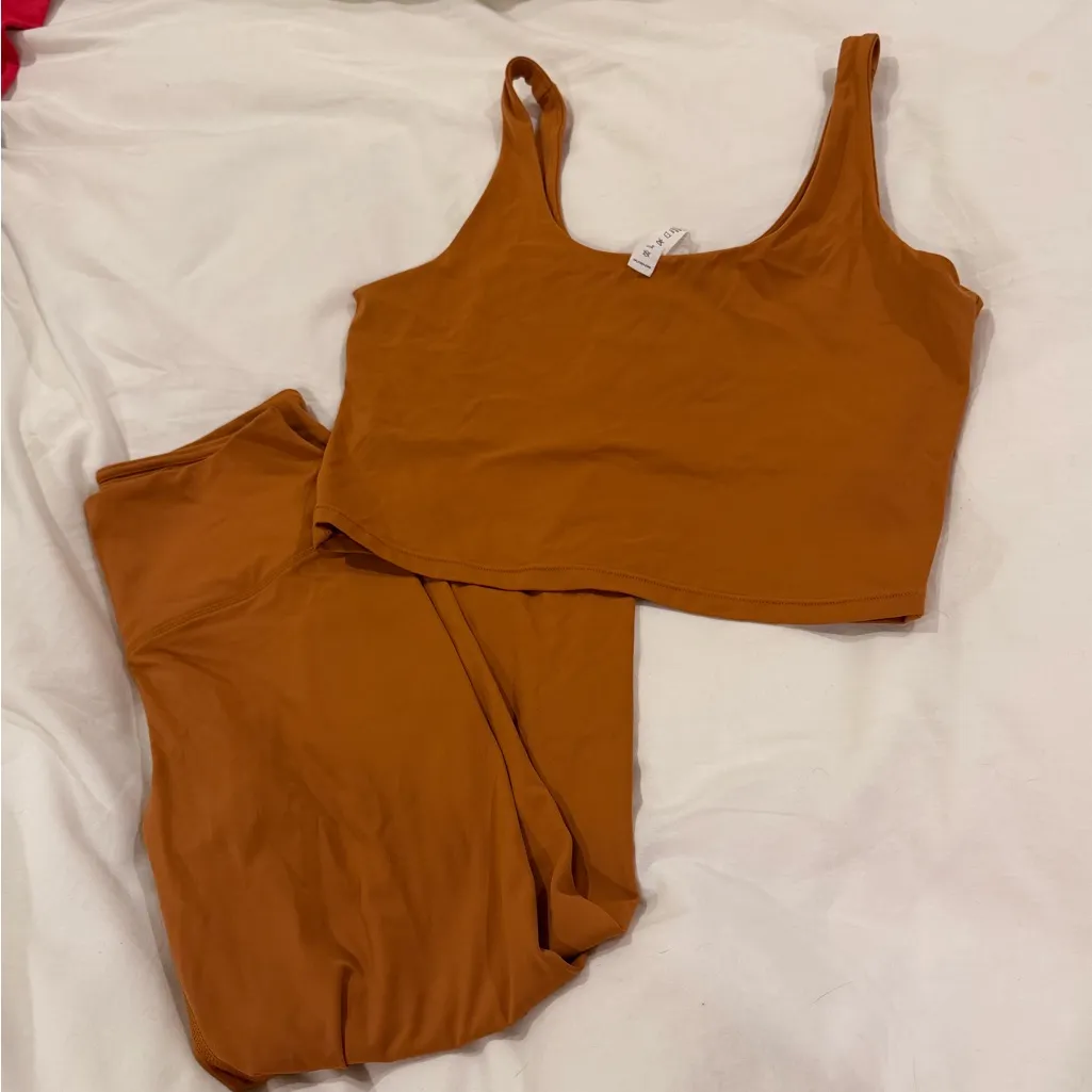 Splits59 Rust Sports Bra and Leggings - Image 2