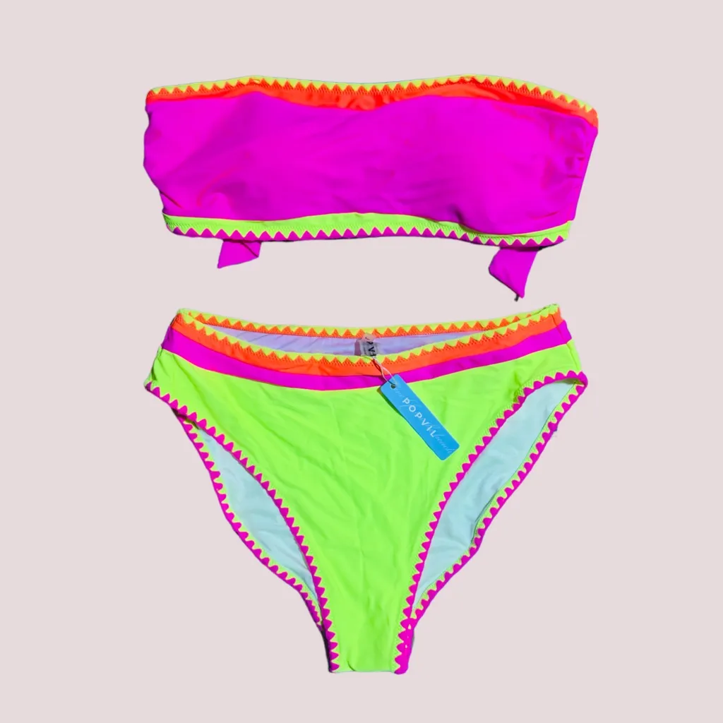 NWT‎ Women’s Strapless Bandeau Bikini - Image 5