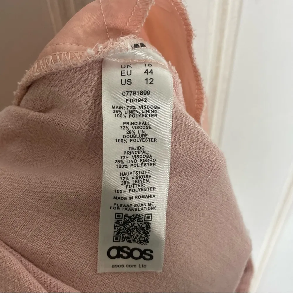 ASOS Pink Wide Leg Belted Cropped Pants 219 - Image 6