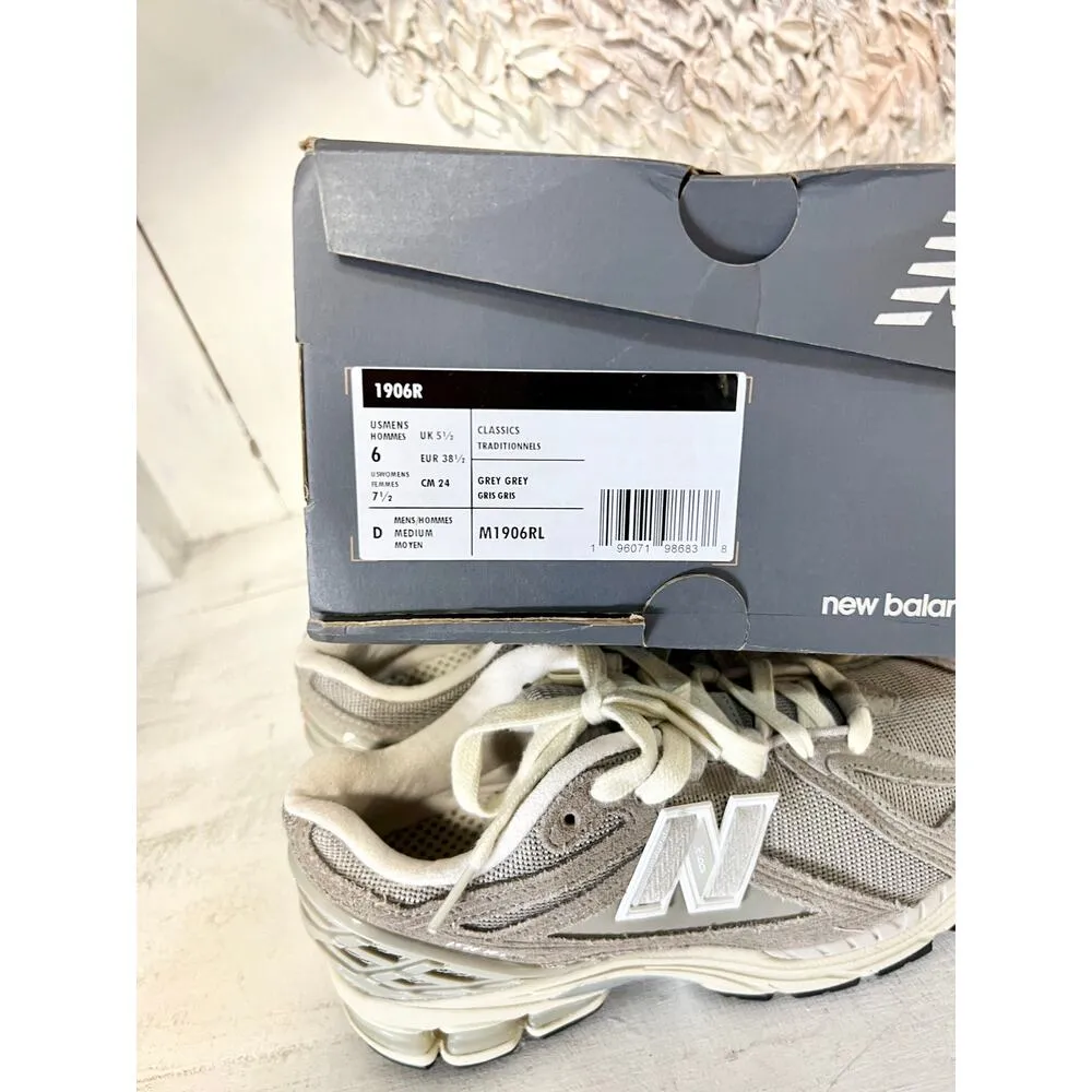 NWT New Balance Mesh Low Top Running Sneakers Gray/Beige M6 / W7.5 - M1906RL - Image 13