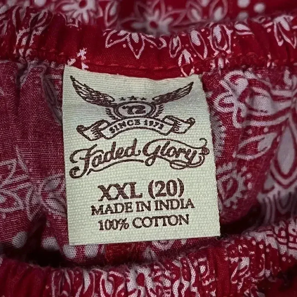 Faded Glory Women's Off Shoulder Red Paisley Dress Summer Vintage‎ Style Size 20 - Image 3