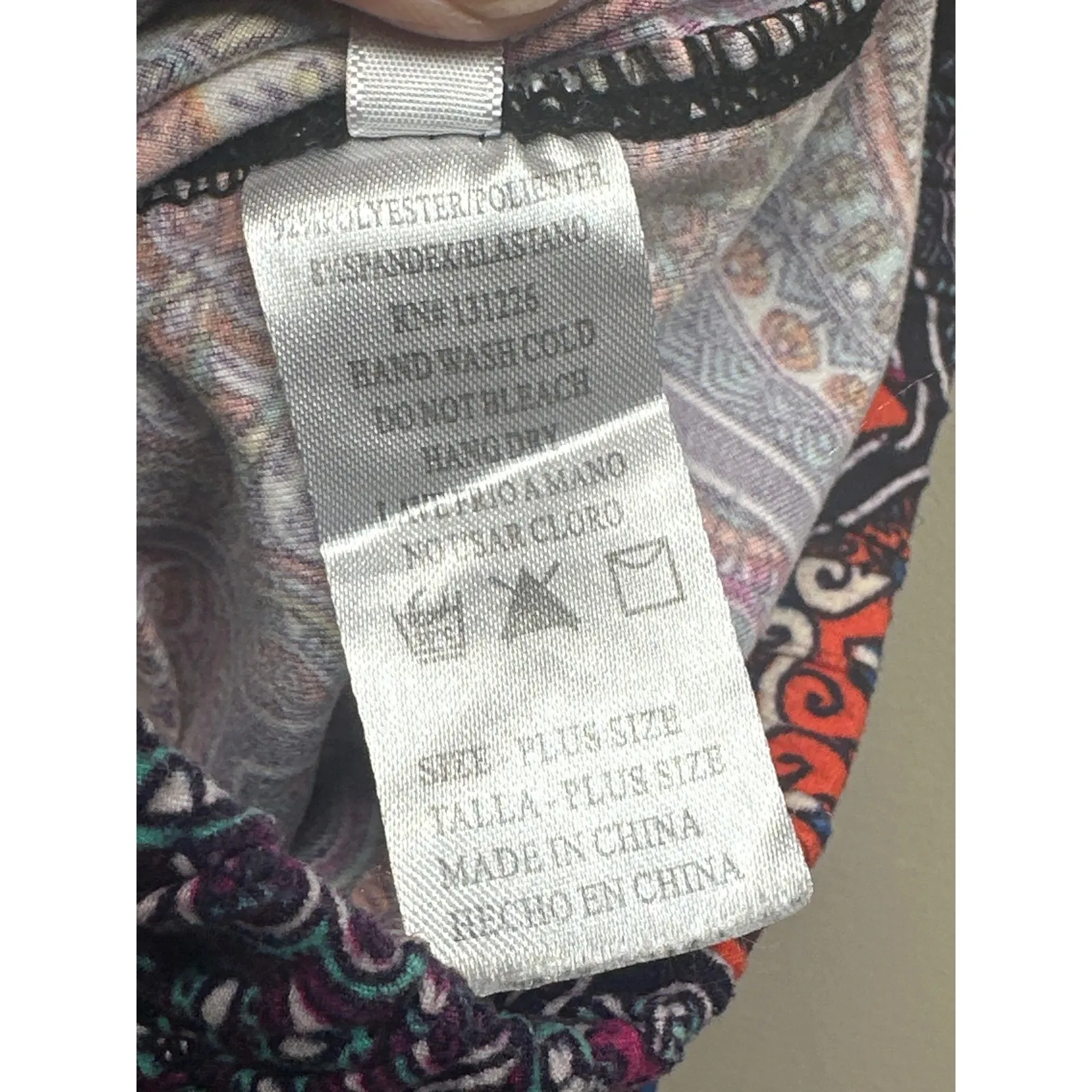 New Mix Plus Size Leggings Geometric Hexagon Print Stretch Comfortable Women - Image 3