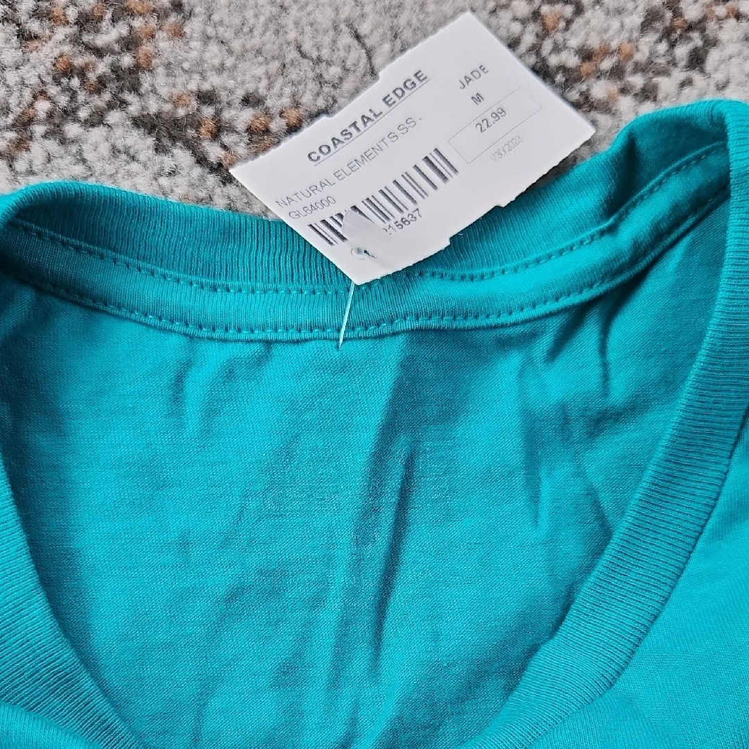 Coastal Edge Surf Supply Short Sleeve Tee Turquoise Medium Blue - Image 3