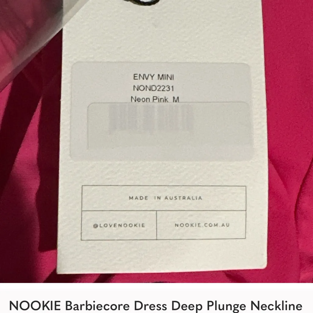 Nookie Australia Barbiecore Envy Elegant Pink Long Sleeve Dress NEW W TAGS Lux - Image 14
