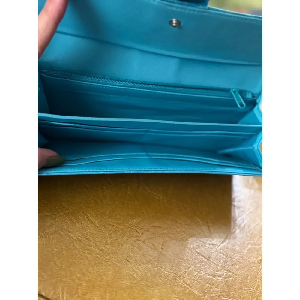 Y2k Unbranded Wallet/clutch Teal One size Blue - Image 3