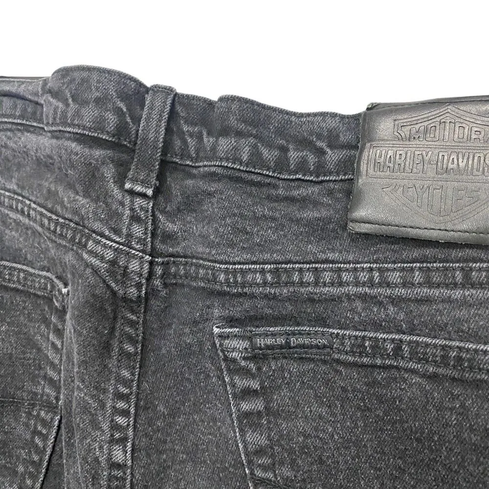 Harley Davidson 18 L Women's Dark Grey Jeans Denim straight leg 36W - Image 14