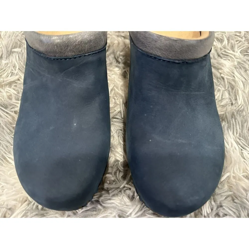 Dansko  Sammy Platform Clog in Navy Nubuck EU 37 STORE MODEL - Image 3