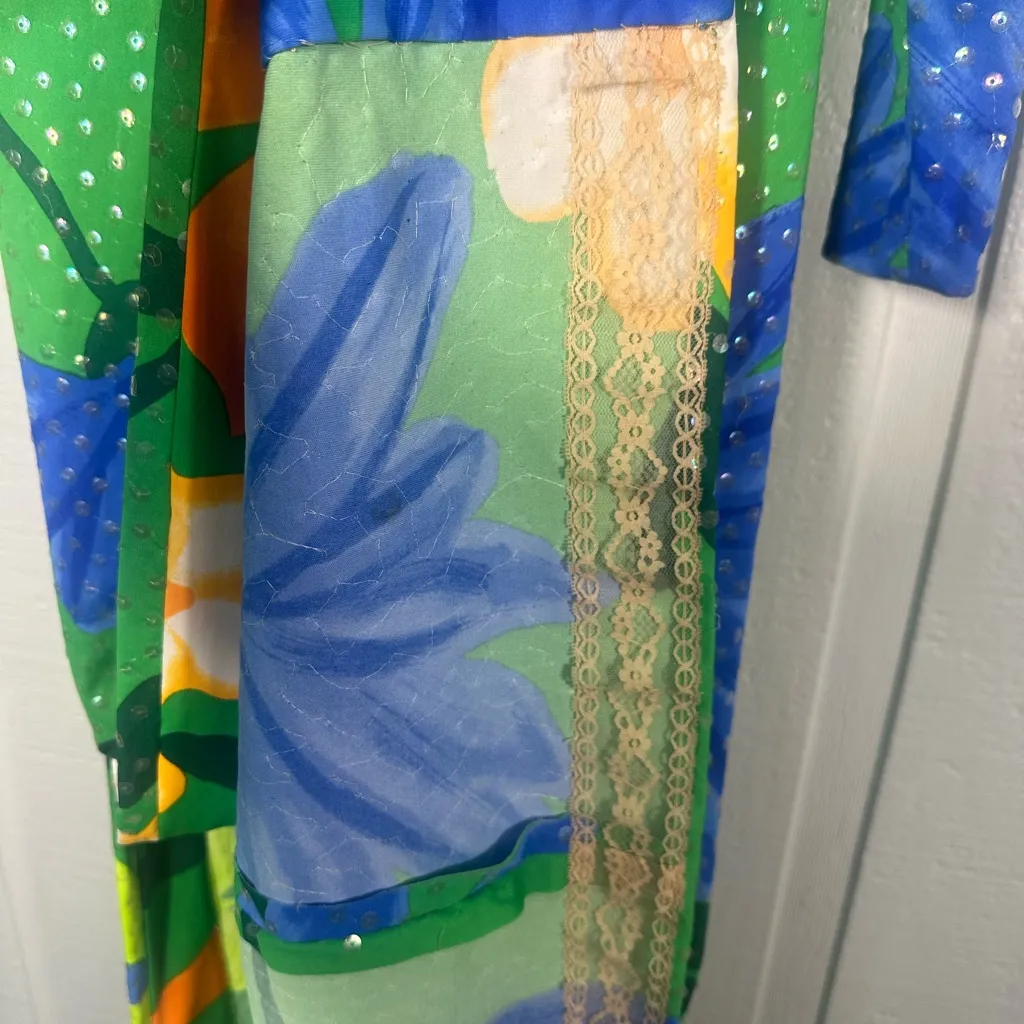 Anne Fogarty Vintage 1960s/1970s Green Dress No SZ EUC - Image 13