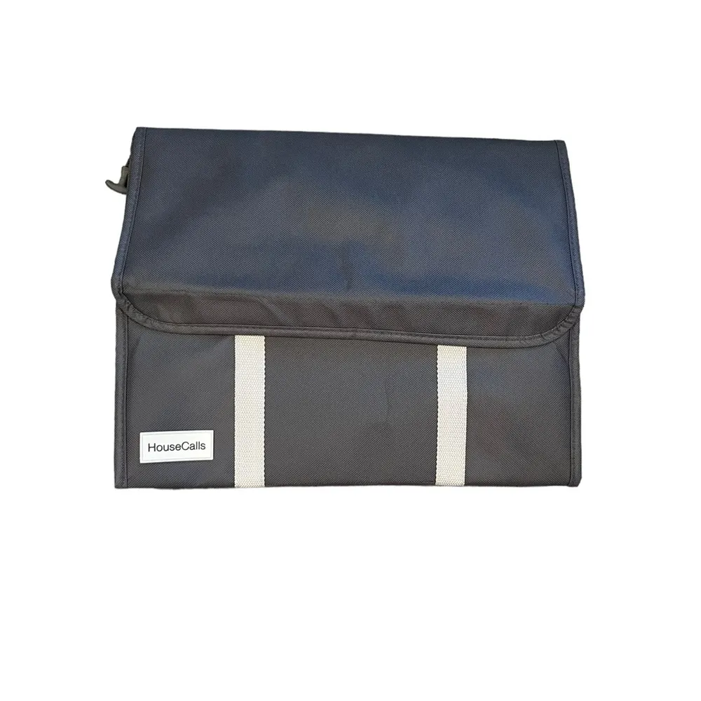 House Calls Large Double Handle Insulated Tote Bag 13”Hx 16"L x 7"W Food Drinks Gray - Image 2