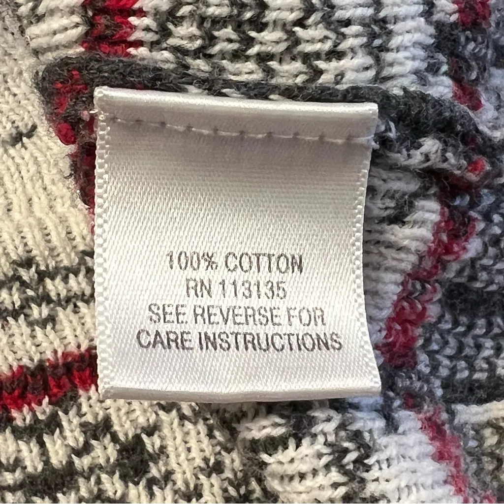 Breckenridge Womens Fair Isle Nordic Snowflake Sweater Size L 1/4 Zip Christmas - Image 7