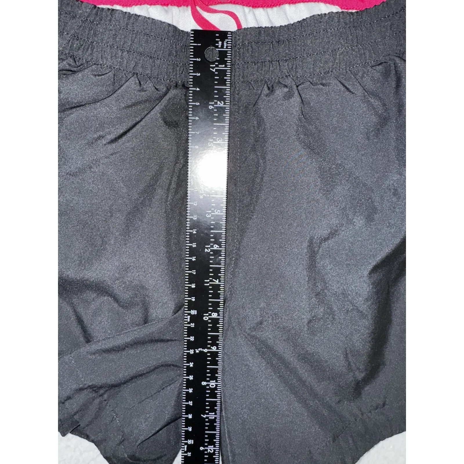 Nike  Running Shorts Women Large Two Tone Lined Swoosh‎ Logo Athletic Workout Y2K - Image 5