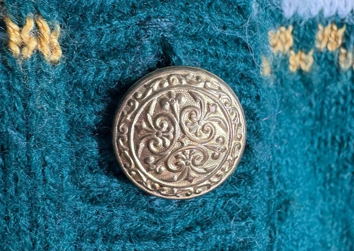 Company Collection Sweater Women XL Green White Forest Winter Grannycore Cottage - Image 4