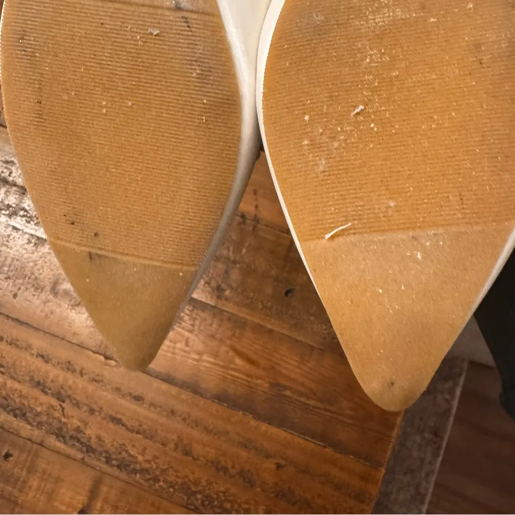 LULUS Flora Ivory Satin Pearl Embroidered Pointed-Toe Flats - Image 7