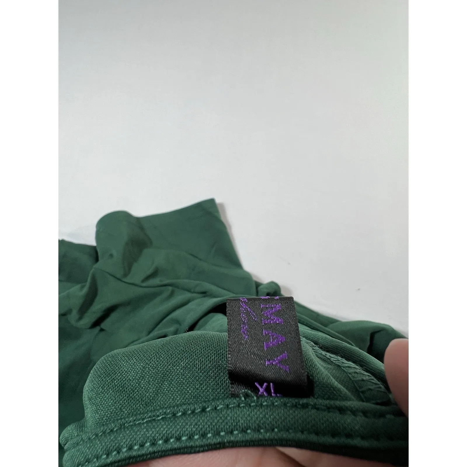 Emerald Green Asymmetrical Ruffle Dress Size XL - Image 5