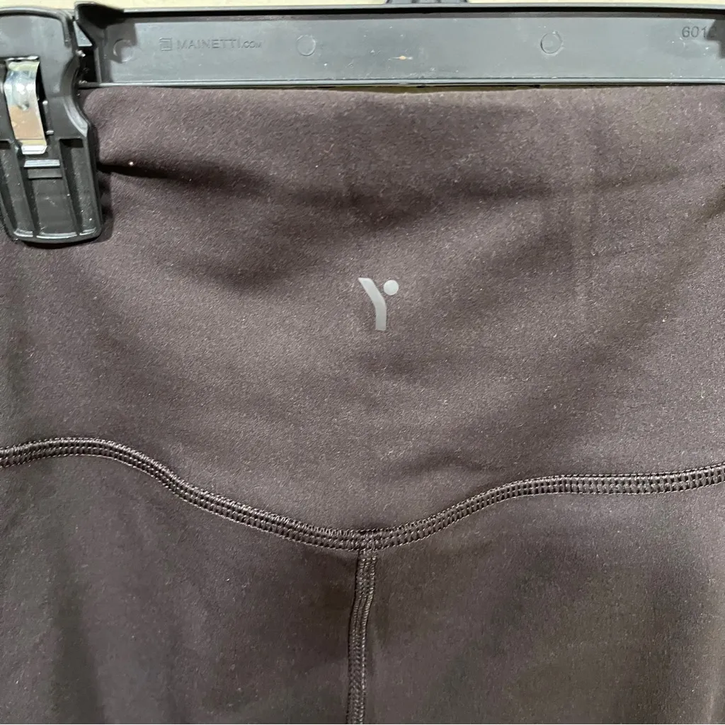 NWT YOGALICIOUS LUX MADISON CROSSOVER WAIST 7/8 FLARED LEG brown size large - Image 10