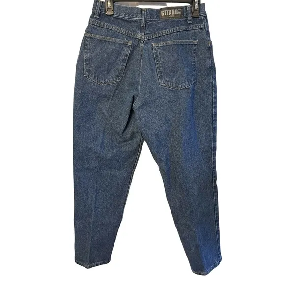 PS GITANO JEANS VINTAGE WOMEN’S SIZE 12 PETITE HIGH RISE MOM JEANS TAPERED LEGS - Image 2