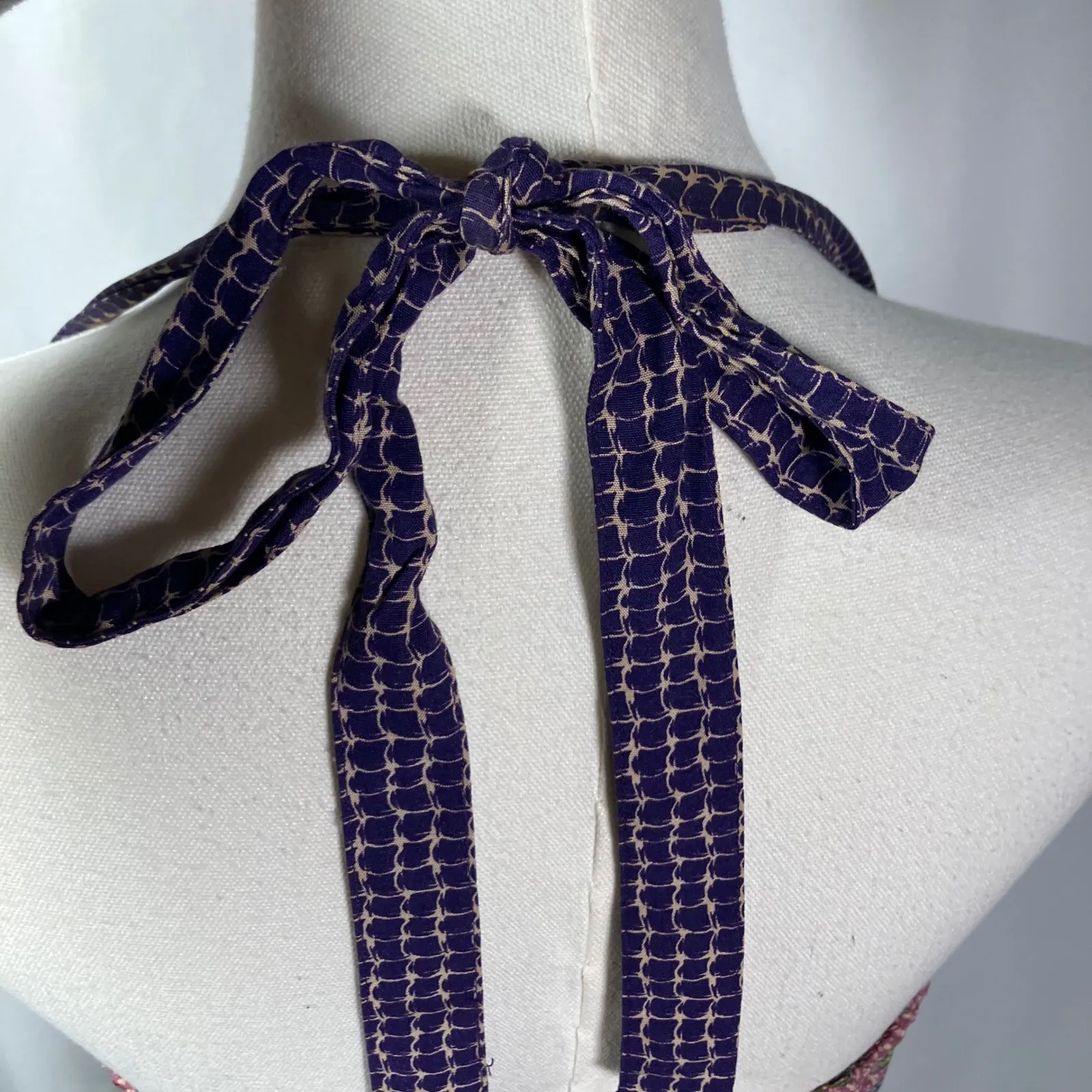 Lucky Brand Floral Maxi Dress Halter Neck‎ Boho Festival Size XS Y2K - Image 8