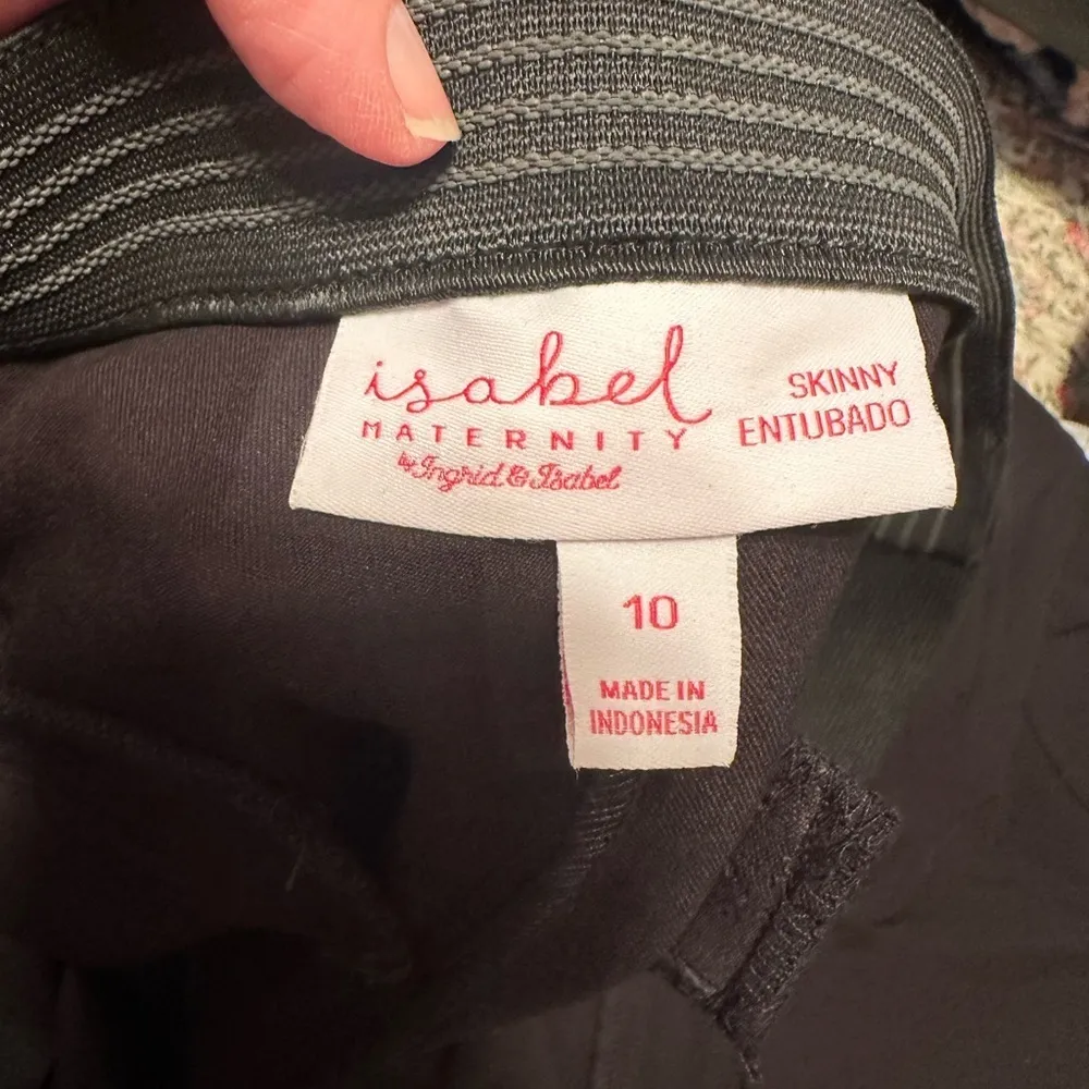 Isabel Maternity  Black Skinny Pants Size 10 NWT - Image 2
