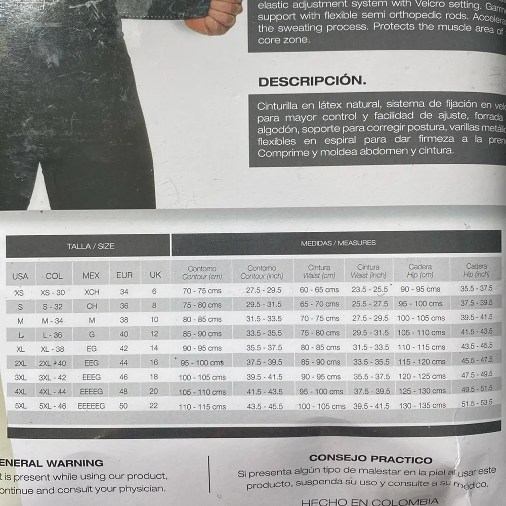 WAIST TRAINER ABDOMEN CONTROL LATEX FIT SIZE XS / NEW WITH TAG AND PACKAGING Blue - Image 12